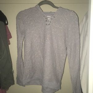 Macy’s lace up sweatshirt hoodie